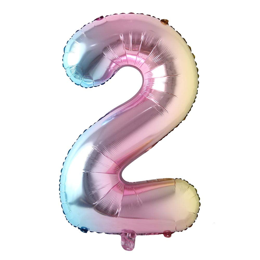Ruiansi - Balloon Ruinasi, Número 0-9, Diseño De Arcoíris Degradado, 1 M
