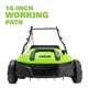 thumbnail image 4 of Descompactador Greenworks 13A de 14 pulgadas con cable, rastrillo 2 en 1 para césped, 4 of 9