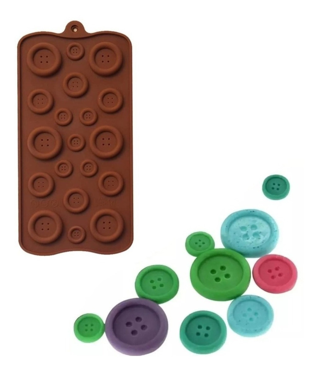Genérico - Moldes Para Chocolates Boton Moldes Chocolates Botones Boton