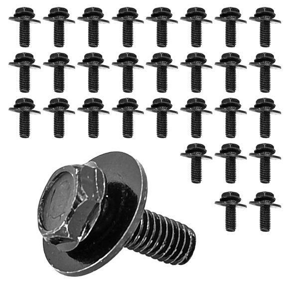 Tornillos Mean Mug Auto M6-1.0 x 17 mm (paquete de 30) negro