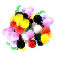 Magideal - 100 Piezas De Pompones Multicolores, Abalorios Esponjosos, De Pompones De Juguete Para Niños, Para Manualidades, Arte, Decoración Diy,