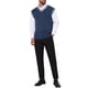 thumbnail image 2 of INSPIRE CHIC Chaleco de Suéter de Punto Trenzado sin Mangas de Color Sólido para Hombre L Azul Marino, 2 of 5