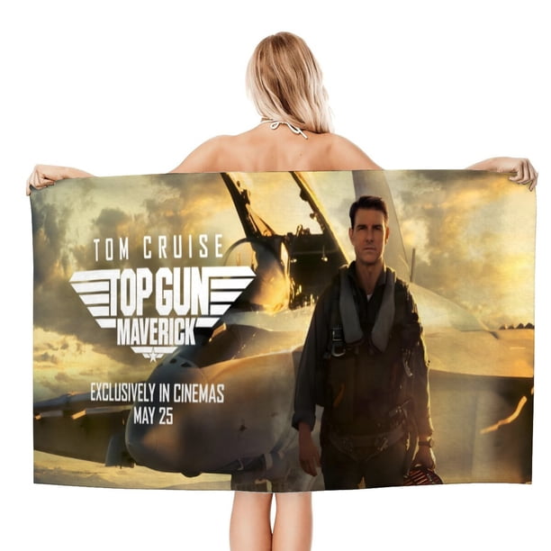 Top Gun Toalla de playa de secado rápido con diseño temático, regalo para mujeres y niñas, ideal para cumpleaños, fans, amantes de la música, uso en la playa o al aire libre, 78 × 160 cm