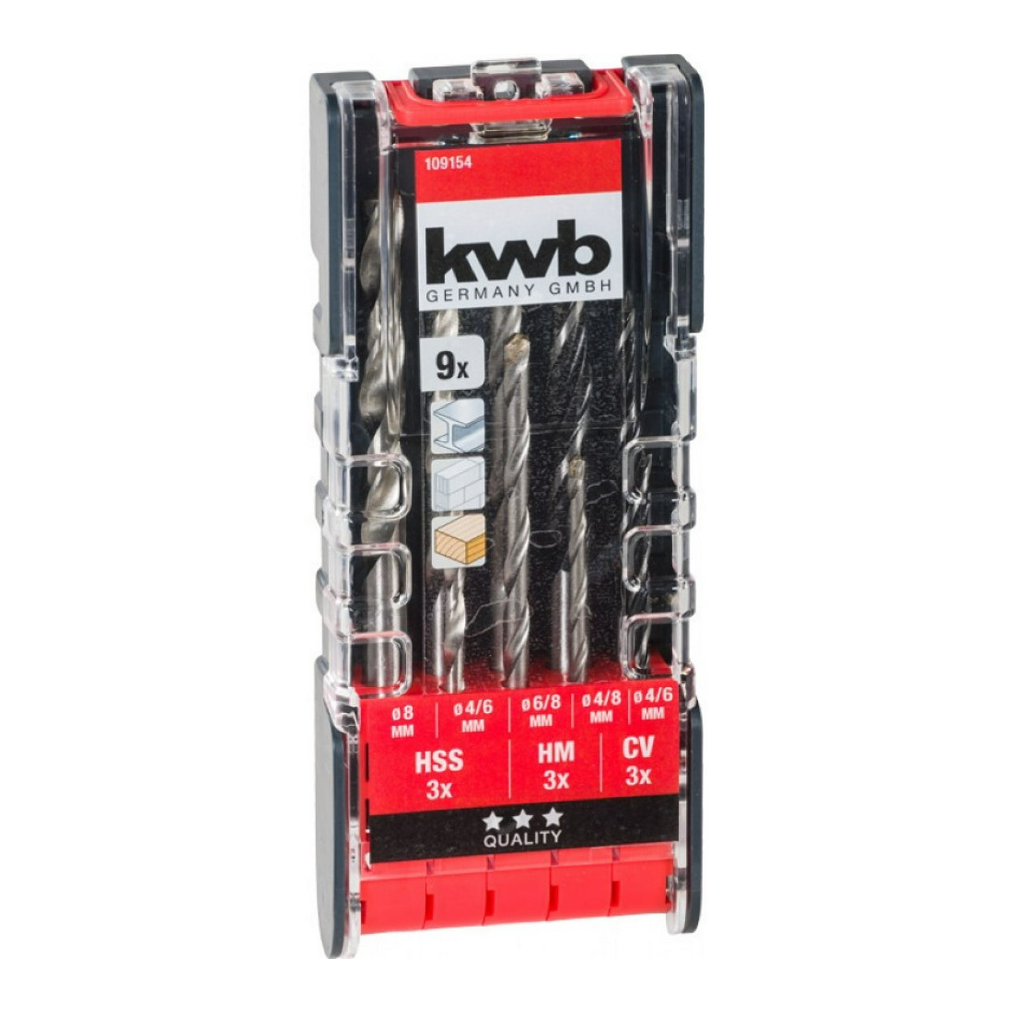 Kwb - Set De Brocas Combinadas 9un.