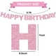 thumbnail image 2 of BEISHIDA Prestrung Glitter Pink Happy Birthday Banner Party, 2 of 3
