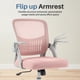 thumbnail image 4 of Silla de ordenador DUMOS Home Office ergonómica con respaldo medio rosa, 4 of 6