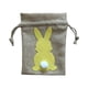 thumbnail image 4 of Bolsa De Arpillera Con Cordón De Decoración De Conejito De Pascua 14x10cm Favores De Fiesta Reutilizable Amarillo, 4 of 5