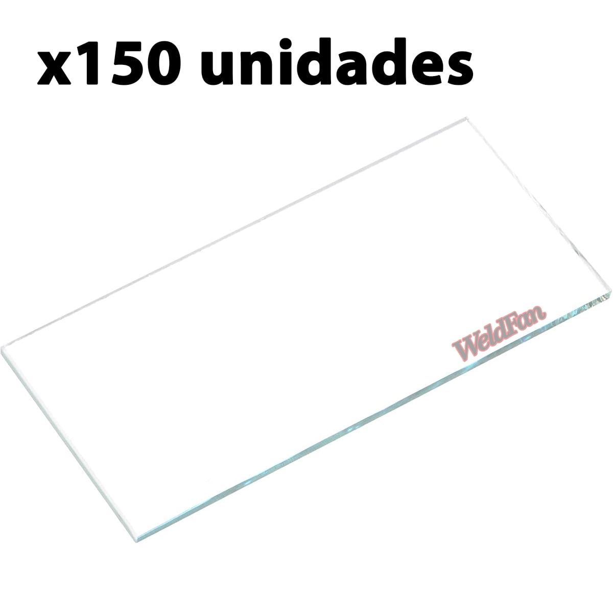 Genérico - Vidrio Transparente Para Máscara Soldar / Vidrio Blanco X 150