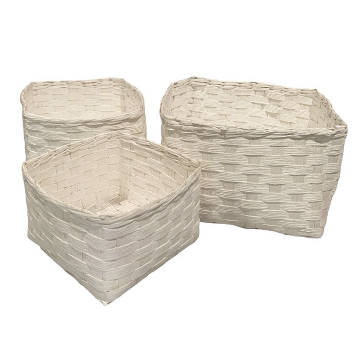 Bric - Cestas Blancas Fibras Set De 3
