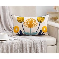 Homestore - Funda Cojin Bordada 30X50 Cm Lirios