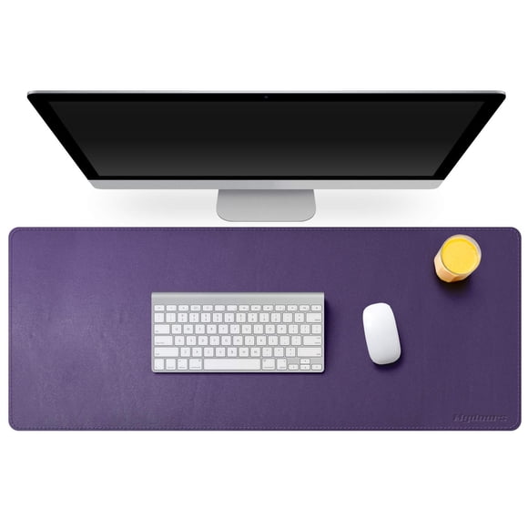 Alfombrilla de escritorio Mydours 95 x 40 cm de cuero PU morado XL