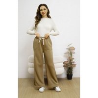 Likeshop - Pantalón Mujer Pierna Ancha Wide Leg Cotele Otoño Invierno 7123