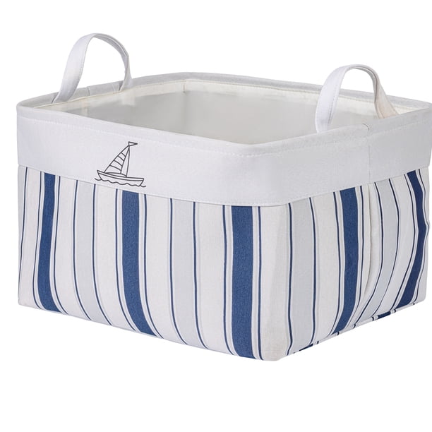 REGALWOVEN Cubo de Almacenamiento, Caja de Almacenamiento de Tela para Estantes de Armario, 1 Paquete de Cesta de Almacenamiento con Cordón para Organizar Ropa Libros Blanco 17.7*13.8*11.8in