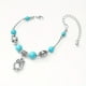 thumbnail image 1 of Vintage Butterfly Bracelet with Natural Turquoise and Silver Beads - Perfect Wedding Gift for Women and Girls, 1 of 5