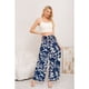 thumbnail image 3 of Pantalon Mujer Palazzo Floreado Tipo Lino Pretina Alta Elasticado 3008, 3 of 3