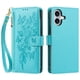 thumbnail image 2 of Funda Billetera Floral en Relieve iphone17 con Tarjetero y Cremallera Verde, 2 of 6
