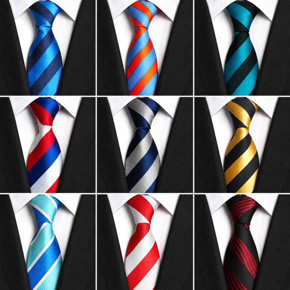 Corbata YanLen 146 cm Pack de 9 Tejido Jacquard