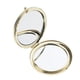 thumbnail image 3 of 1pc travel Premium plegable bolsillo compacto espejo de maquillaje de dos caras de oro, 3 of 5