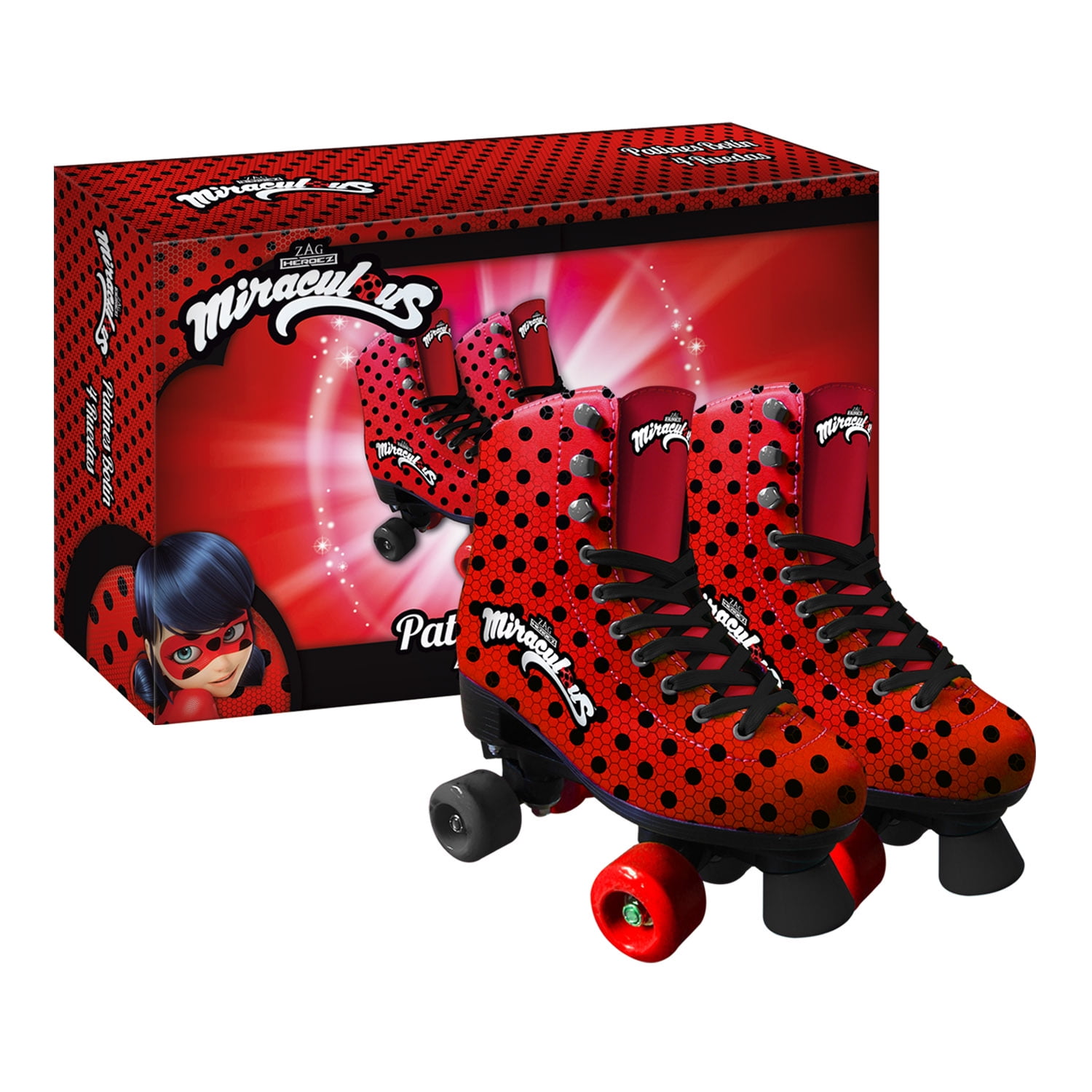 Disney - Patines Botin 4 Ruedas (talla 38) Miraculous