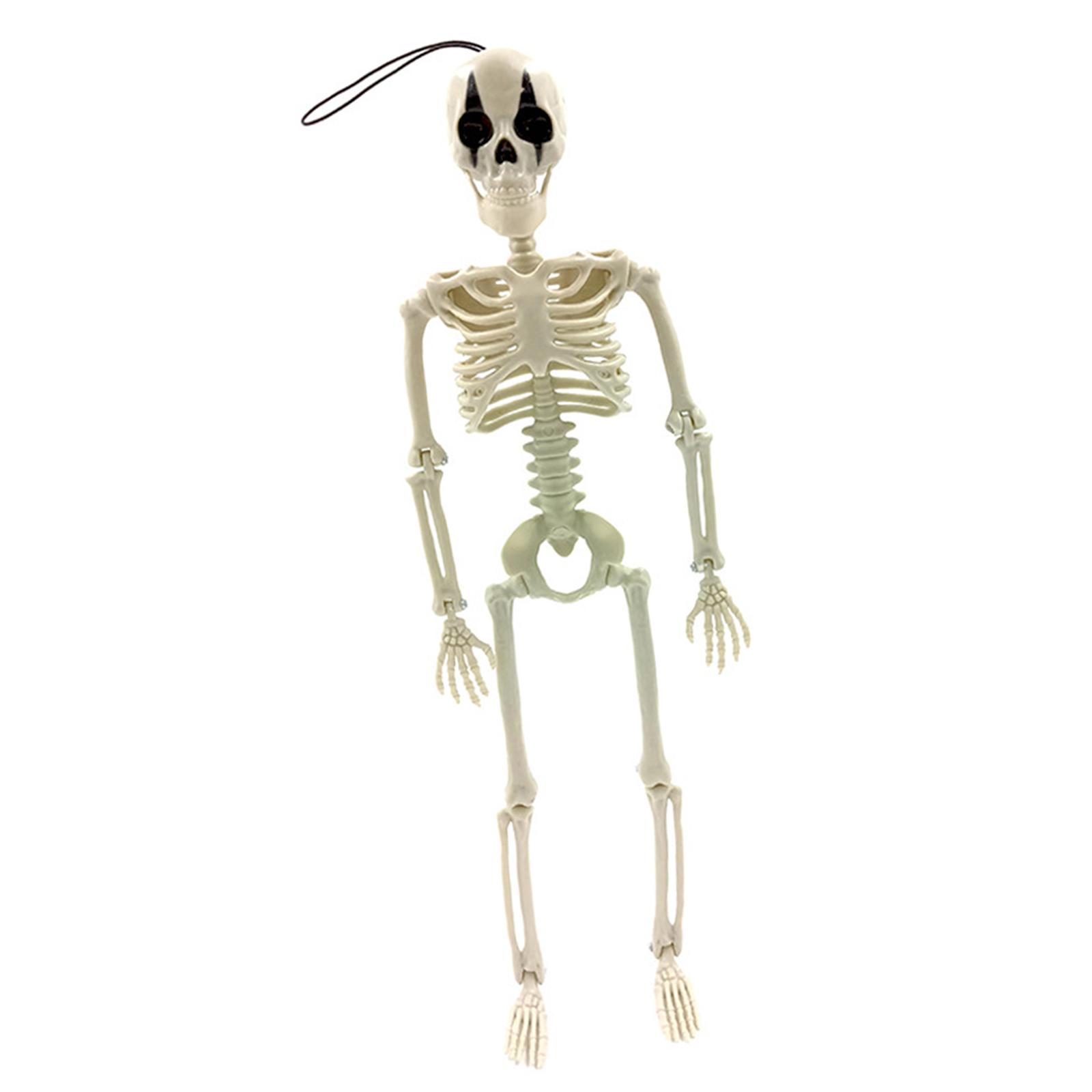Bothyi - Articulaciones Posables Esqueleto Decoración Colgante Esqueleto Para Casa Embrujada Patio Jardín Nariz Roja