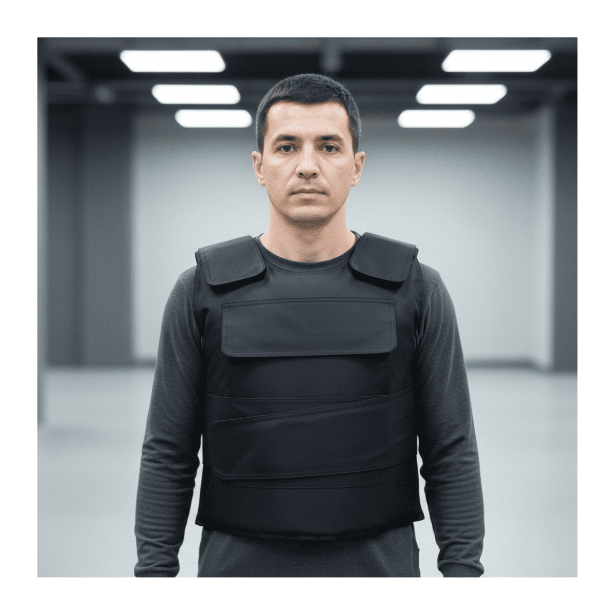 Genérico - Chaleco De Seguridad Táctico Anti Corte Ajustable Guardias Negro Talla Única