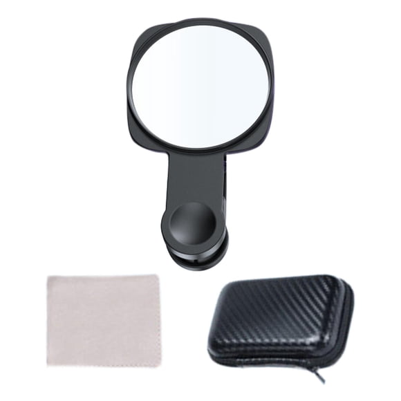 Clip de reflejo de espejo de teléfono, Clip de espejo de cámara de teléfono, accesorio de teléfono portátil, dispositivo de selfie, reflejo de espejo Negro