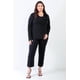 thumbnail image 5 of Chaqueta Ligera CC Clothing Plus Negro Lurex Cuello Drapeado Cierre Lateral 3XL, 5 of 5