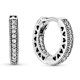 thumbnail image 1 of Pendientes Pandora con forma de aro en forma de corazón en forma de pavé en plata de ley, 1 of 5