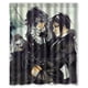 thumbnail image 1 of Cortina de ducha de Kuroshitsuji Black Butler, juego de cortinas de baño con ganchos, tamaño 60 x 72 pulgadas, 1 of 3