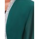 thumbnail image 5 of INSPIRE CHIC Chaqueta de Noche para Mujer con Ribete de Lentejuelas, Manga 3/4, Frente Abierto, Corta de Chifón, Verde Oscuro XL, 5 of 6