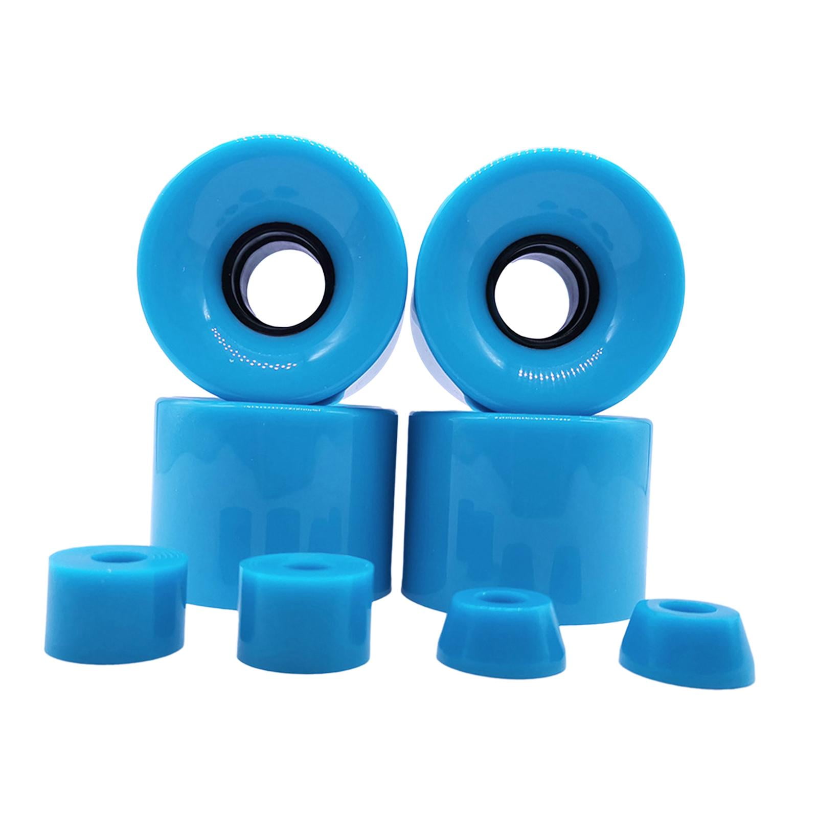 Magideal - 4 Uds Ruedas De Monopatín Ruedas De Longboard 78a Rueda De Amortiguación De Dureza Ruedas De Crucero De Pu Duraderas Rodillo Para Crucero Cuesta Abajo Azul