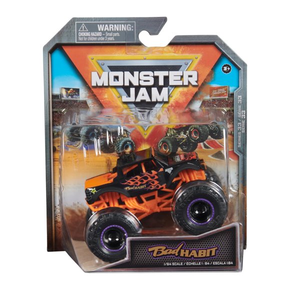 Camión fundido Monster Jam Bad Habit, escala 1:64, serie 33