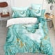 thumbnail image 3 of 3pcs -Retr-o Waterc-olor Marbl-e Bedding S-et - Green Co-lor Duvet Cover a-nd Pillowca-ses - Elegan-t Guest Ro-om Decor, 3 of 5