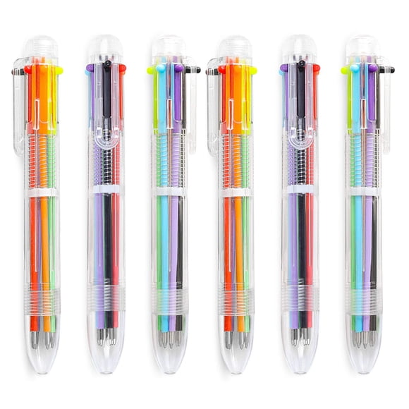 Bolígrafo Hutou 6 en 1 multicolor con punta de 0,5 mm, 24 unidades