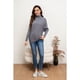 thumbnail image 3 of Sweater Mujer Cuello Alto Manga Larga Murciélago Tejido 5063, 3 of 4