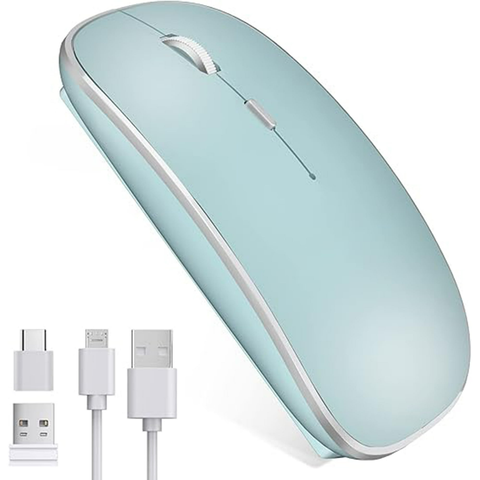 Veat00l - Mouse Inalámbrico,ratón Recargable Wireless 2.4g Ergonómico Óptico Silencioso Click Con Receptor Usb Y Tipo-c Adaptador 3(1000/1200/1600)ajustable Dpi Ratón Para Computadora,portátil,pc,mac