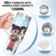 thumbnail image 5 of Xavier Riddle y el Museo Secreto Vaso aislado de acero inoxidable con asa, diseño temático, regalo para familia, amigos y fans; incluye pajita y encaja en el portavasos estándar, 40 oz, 5 of 6