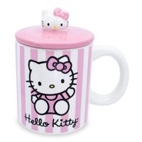 Taza De Cerámica Toynk Sanrio Hello Kitty Pink Stripes 530Ml