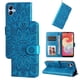 thumbnail image 3 of Funda tipo cartera FOXDOCK para Samsung Galaxy A04E , diseño girasol en relieve, cuero PU, cierre magnético, soporte y tarjetero, 3 of 5