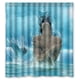 thumbnail image 1 of Cortina de ducha de sirena marina con ganchos, tamaño 60 x 72 pulgadas, 1 of 3