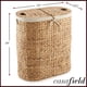 thumbnail image 3 of Cesto de ropa Casafield ovalado de 2 secciones con forma de jacinto de agua, 3 of 7