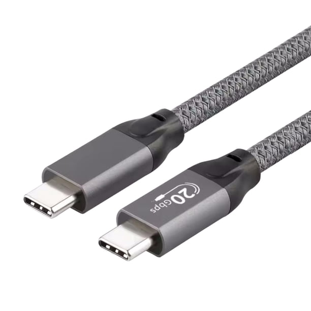Cable de transferencia de datos de alta velocidad USB C a USB C de 6 pies para MacBook