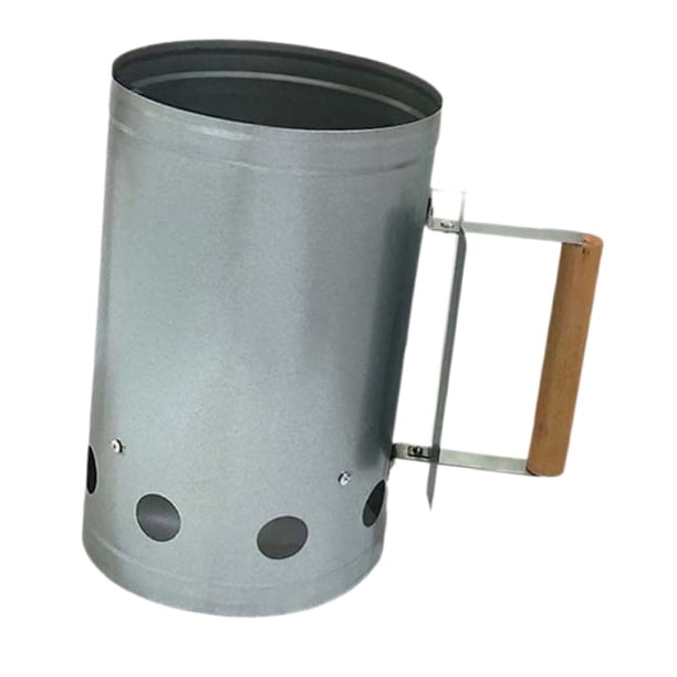 Arrancador de chimenea para parrilla de carbón, cubo para carbón, estufa resistente al calor, herramienta de barbacoa portátil para barbacoa, parrilla