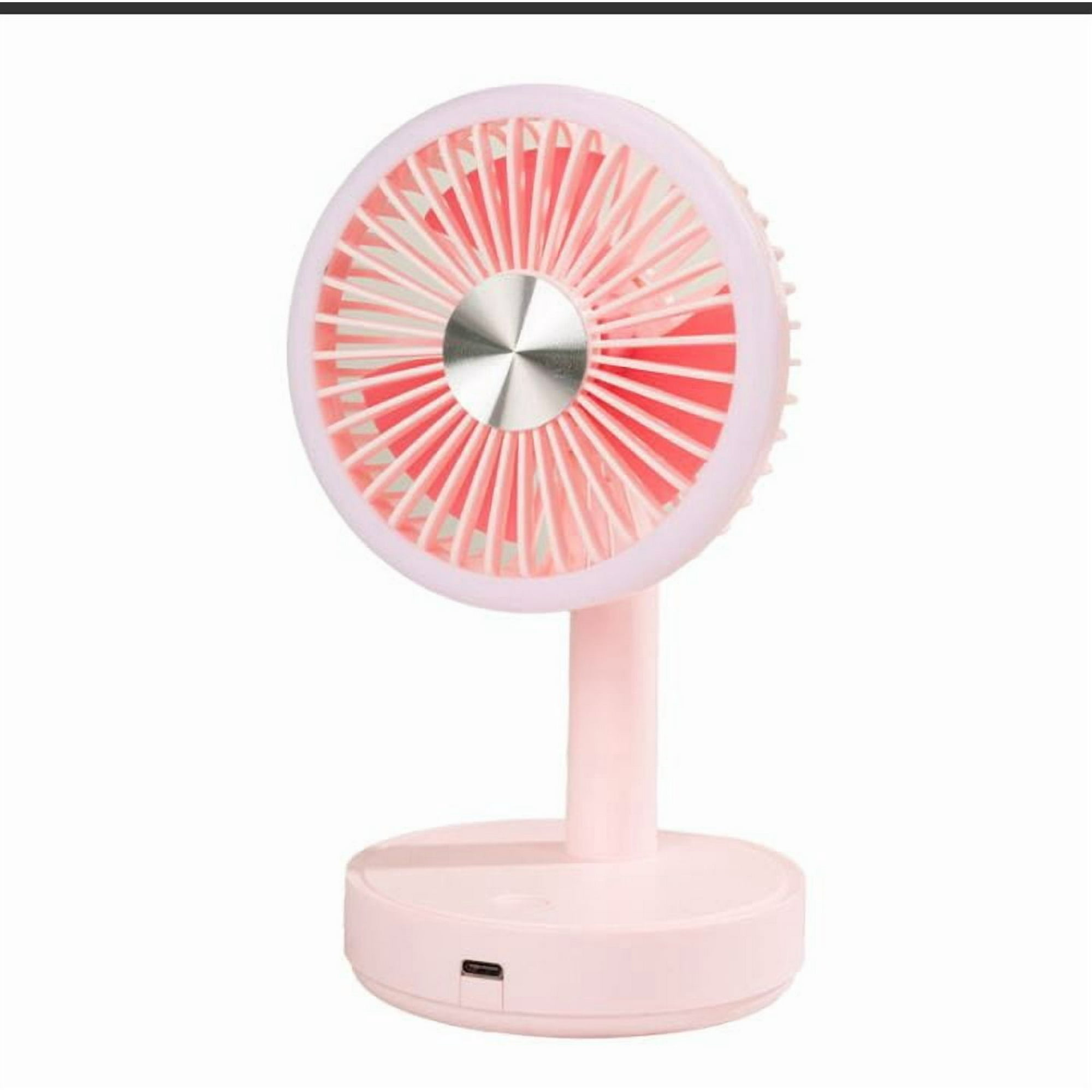 Casa Pagoda - Ventilador Recargable De 3 Velocidades Portátil Rosa