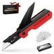 thumbnail image 1 of Cuchillo plegable/navaja multiusos WORKPRO 2 en 1 con 10 hojas, color rojo, 1 of 3