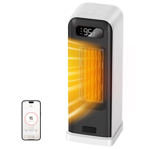 Calentador portátil FLANUR Smart Electric WiFi 1500 W PTC Ceramic