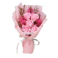 Magideal - Ramo De Flores De Jabón Artificial, Decoración Hecha A Mano, Aroma Agradable, Regalo De Aniversario, Regalo Del Día De San Valentín Para El Día De La Rosa Rosada