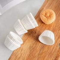 Unbranded - 50Pzs Mini Vasos De Papel Blancos Para Hornear - Forros Para Cupcakes Y Postres