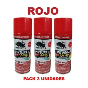Toro Negro - Pintura En Spray Pack 3 Unidades Color Rojo