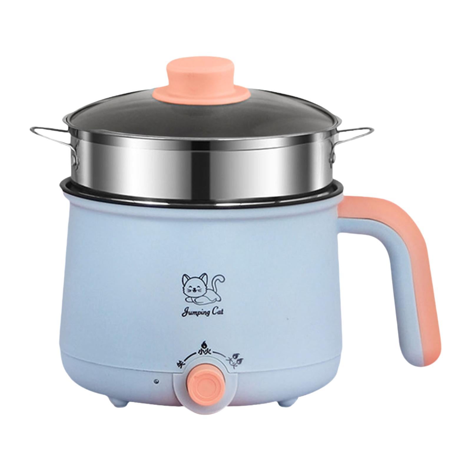 Uucntr - Olla Eléctrica De 1,8 L Ajustable Para El Hogar, Para Fideos, Sopa, Avena, Huevos, Vaporera De Acero